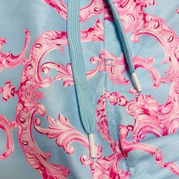 Baroque Gold Men’s Swim Trunks Blue and Pink Size XL - Picture 7 of 11